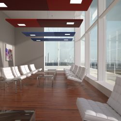 Empty room with sun light. Office space